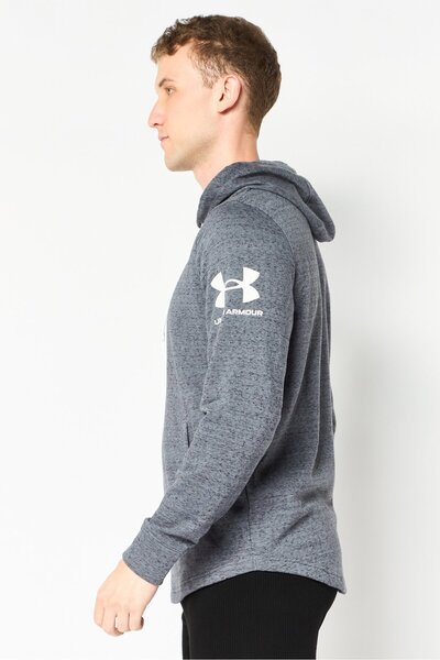 Under Armour Men Loose Fit Long Sleeve Outdoor Hoodie, Grey