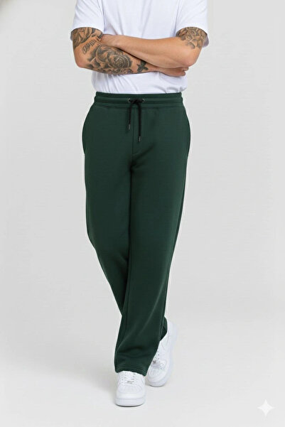 IVORA WEAR Men's Three-Thread Winter Cotton Oversized Lace-Up Straight Leg Sw...