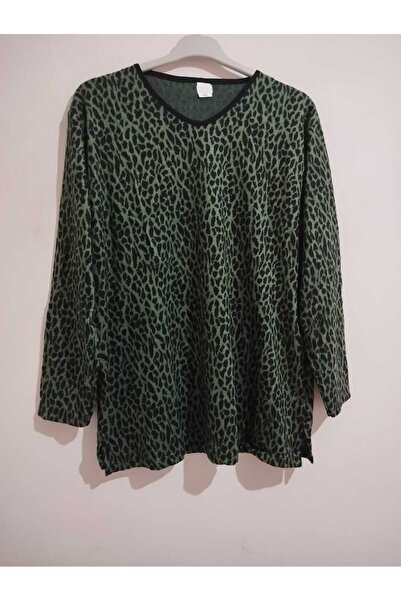 anne moda ankara Winter, Patterned, 95% Viscose, V-Neck, Soft Blouse