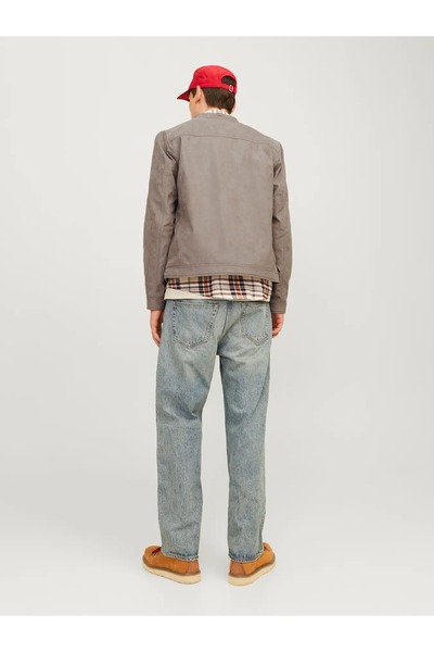 Jack & Jones J&J Trendy Men's Biker Style Pu Leather Jacket