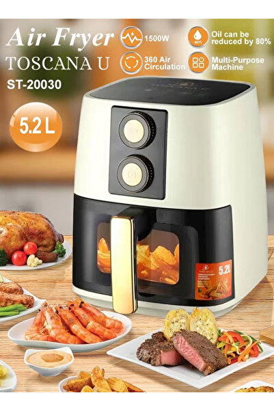 TOSCANA U 5.2L 1500W Air Fryer with Variable Temperature Control