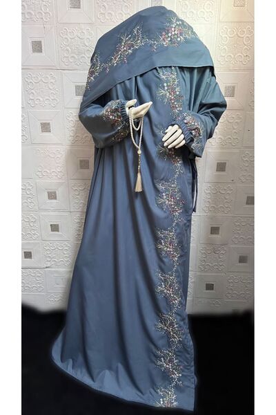 SDD Very luxurious embroidered prayer shawl (mard) with attached scarf, wide and comfortable