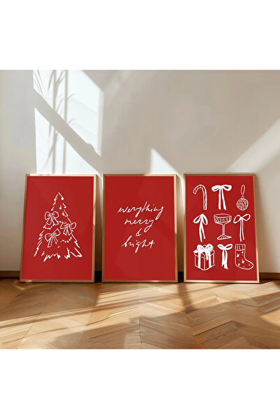 Esci Design Çerçeveli Yılbaşı Tablo - Yeni Yıl Tablo - Yılbaşı Hediyesi - 2026 Tablo - Noel Tablo - Christmas