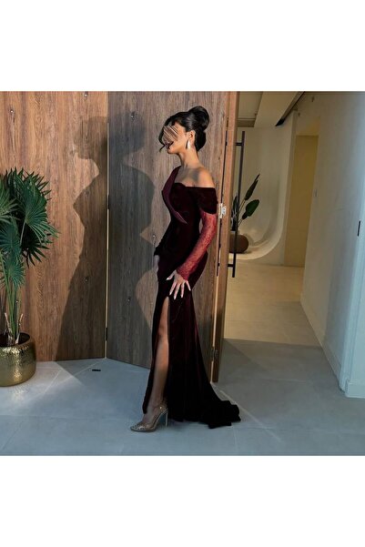 Seela winter velvet evening dress