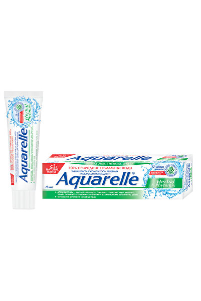 Aquarelle Natural Thermal Water Toothpaste Herbal+Phytomix Complex Care for H...