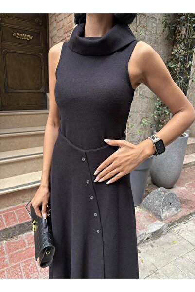 MAXXANA Turtleneck Blouse and High Waist Skirt Two-Piece Set