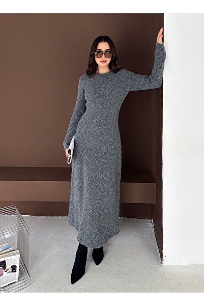 MAXXANA Crew Neck Wool Knit Dress - Limited Edition