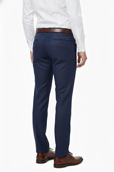 KAMER Men's Regular Fit Classic Unpleated Canvas Trousers P1142 Bgl-St04795