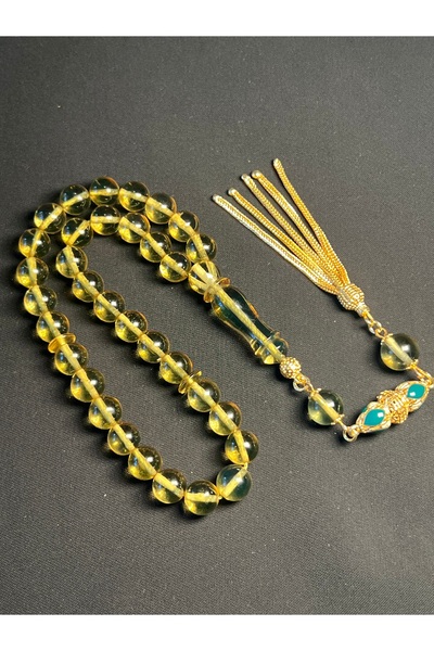 Erbab i Kehribar سبحة كهرمان الكاريبي المعتمدة - تصميم شرابة فضية