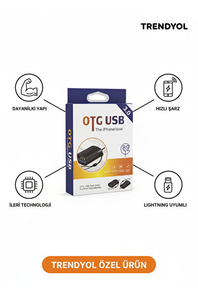 RİOTECH MOBILE iPhone Lightning OTG Adaptör USB Dönüştürücü – Flash Bellek Ba...