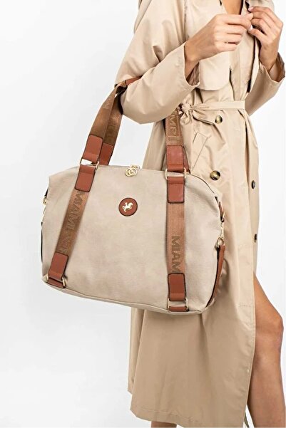 H&D COLLECTİON Miami Polo Clup Women's Large Size Suitcase Style Hand and Shoulder Bag