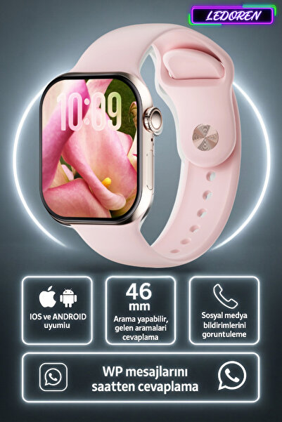 L'eDoren Harvox Watch 11 Pro Plus Akıllı Saat 46mm WP Mesaj Atma Konuşma Özel...