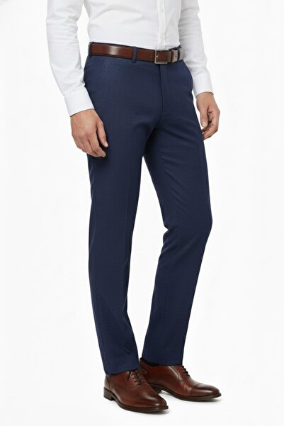 KAMER Men's Regular Fit Classic Unpleated Canvas Trousers P1142 Bgl-St04795