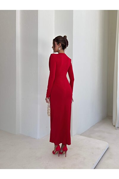 khar Peldire Women's Pleated Collar Shoulder Shoulder Pad Piece Stylish Dress