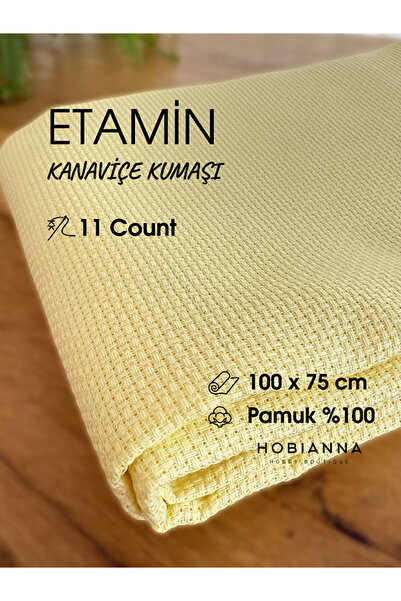 Hobianna Etamin Kanaviçe Kumaşı Aida 11 Count - 100x75m
