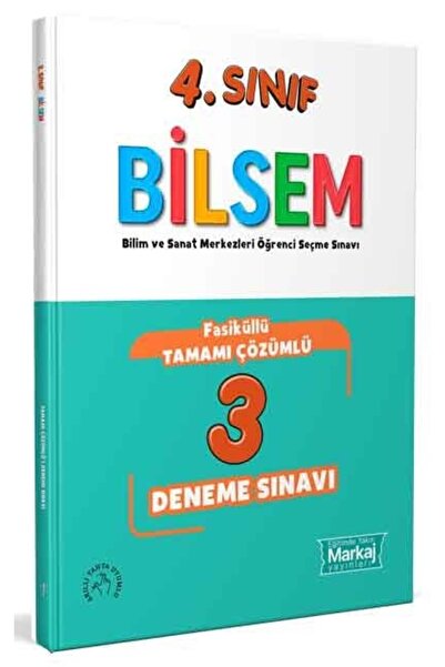 Ankara Kitap Merkezi 4. Sınıf Bilsem Çözümlü 3 Fasikül Deneme Sınavı Markaj Y...