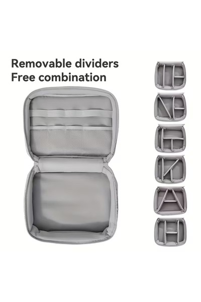 Generic Padded cosmetic bag with a waterproof, organized design