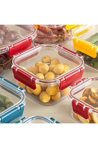 ELİFSU HOME Square Chef Box Square 3-Piece Set (400ml 900ml 1800ml)