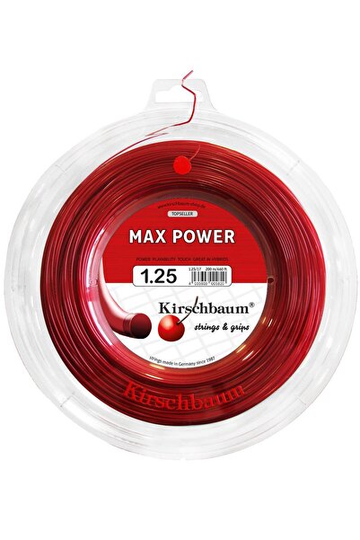 Kirschbaum 200M Reel Max Power 1,25 Kırmızı Tenis Rulo Kordaj
