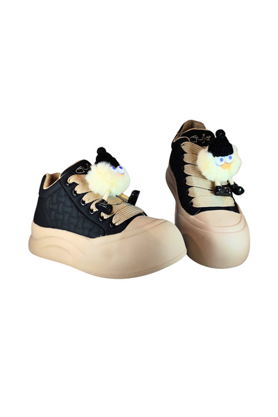 Guja Women's Snow Monster Accessory Lace-Up Closure Plush Lined Ankle Casual Shoes