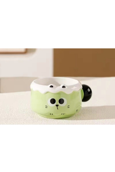 Generic A ceramic mug with a cute cartoon character design.