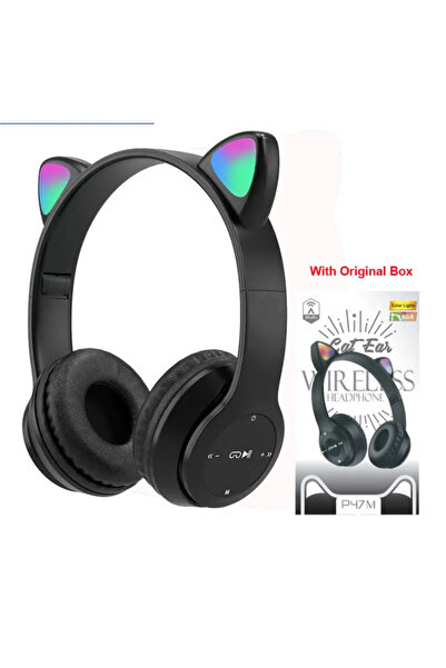 Generic Wireless cat ear design headphones in multiple colors