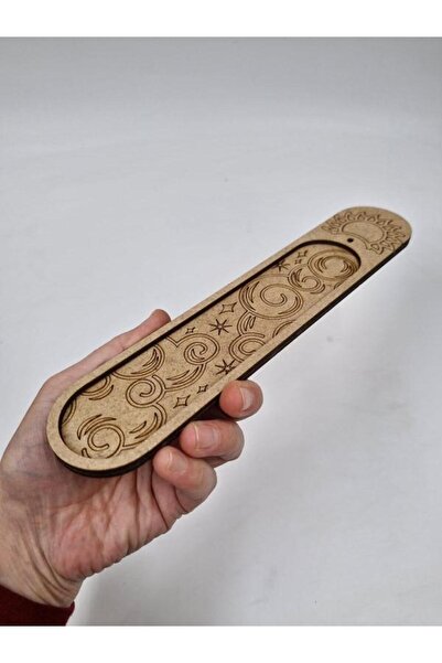 Mu Art Ahşap Ahşap Tütsülük Tütsü Yakacağı Tütsü Tutacağı Çubuk Tütsü Oda Kok...