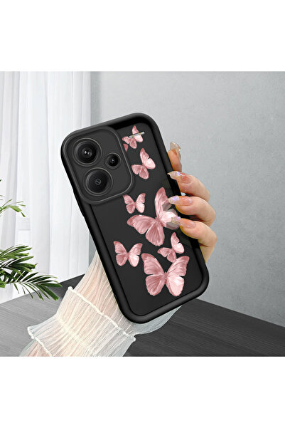 Hontinga Xiaomi Redmi Note 13 Pro Plus+ 5G Uyumlu Renkli Kelebek Düşüme önley...