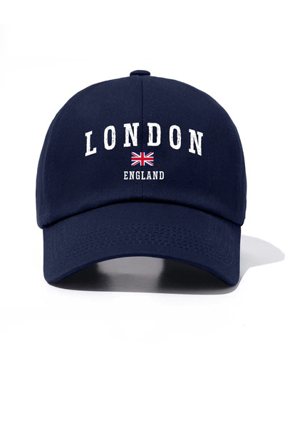 l'eivor London England Baskılı çıt çıtlı şapka