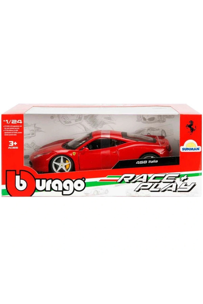 Burago سيارة فيراري 458 إيطاليا من سونمان - مقياس 1:24 طراز CEYLAN ADAM 26003