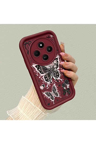 ucuc جراب هاتف بسيط باللون العنابي مقاوم للصدمات من مادة السيليكون المتوافقة ...