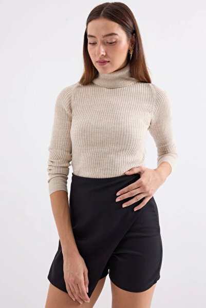 nedo7 10311 Turtleneck Knitwear Sweater - Stone