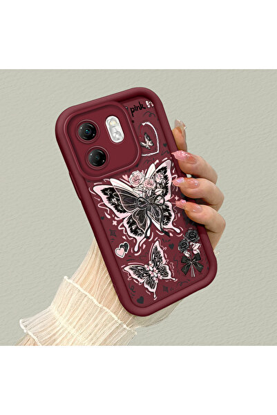 ucuc حافظة هاتف بسيطة باللون الأحمر الداكن متوافقة مع هاتف Infinix Smart 9 مص...