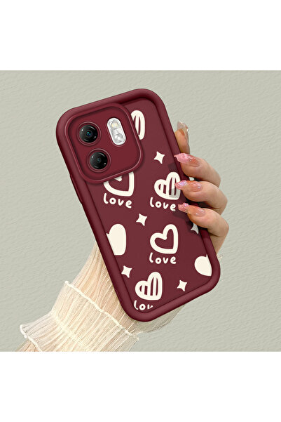 ucuc حافظة هاتف بسيطة باللون الأحمر الداكن متوافقة مع هاتف Infinix Smart 9 مص...