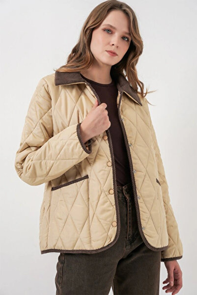 nedo7 Quilted Oversized mont 5226 - beige