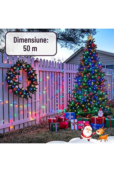 APF Christmas Linear Installation 50 m Per Roll – Multicolor, 8 Light Effects, IP44, Indoor/Outdoor