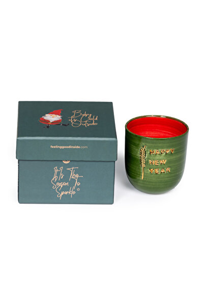Feeling Good Inside (Özel Hediye Kutulu) Xmas Happy New Year Yeşil Handmade S...