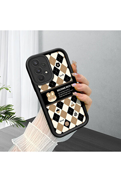 Hontinga Samsung Galaxy A32 Compatible Frame Pattern Anti-Drop Soft Silicone ...