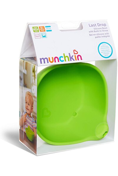 Munchkin Munchkin Last Drop Newborn Baby Food Bowl with Built-in Suction Tube, Green