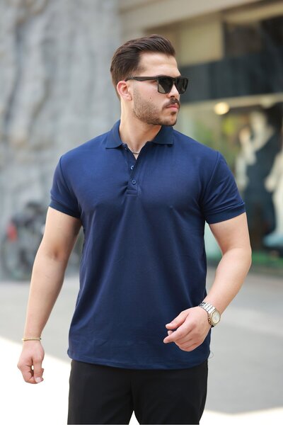 Wear Up Men's Short Sleeve Collared Viscose Two Thread Men's T-Shirt