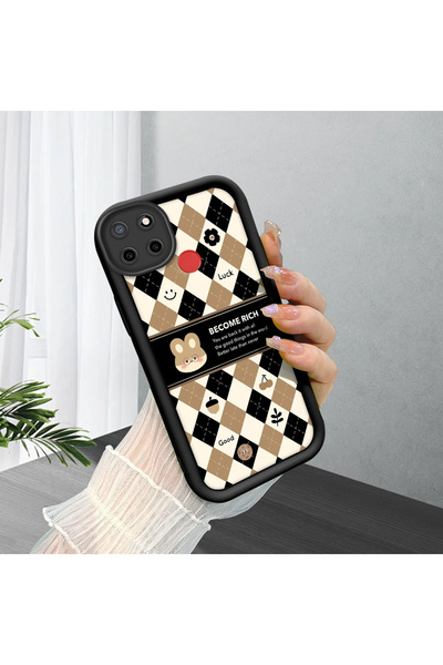 Hontinga حافظة هاتف من السيليكون الناعم بنمط إطار متوافق مع هاتف Realme C25S