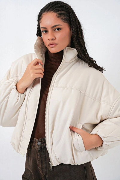 nedo7 Oversized Bomber Inflatable Jacket 5124 - Ecru