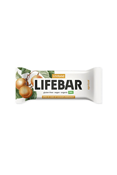 Lifebar baton cu caise, raw, bio, 40g, Lifefood