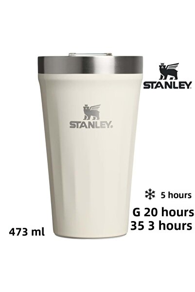 Stanley Everyday Tumbler Thermos Cup 0.47 Lt Thermos Mug Camping Cup Flask Bej