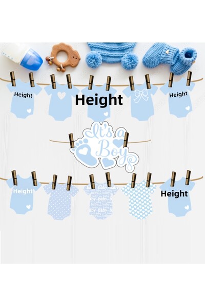 Hiras Dizayn 11 Pieces Baby Shower Party String Banner Boy or Girl Blue/Pink Baby Shower Decorations