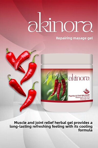 Akinora جل التدليك بالفلفل الأحمر - كريم العناية المركزة مع تأثير التدفئة الإ...
