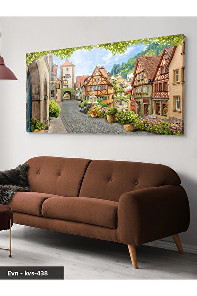 Evinemoda Floral Street One Piece Canvas - Πίνακας σε καμβά