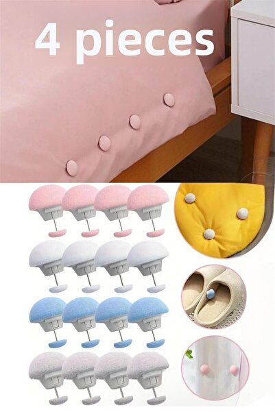 Bayev 4 Pcs Mushroom Bed Sheet Quilt Duvet Cover Clip Quilt Holder Mushroom Quilt Fixer Clip