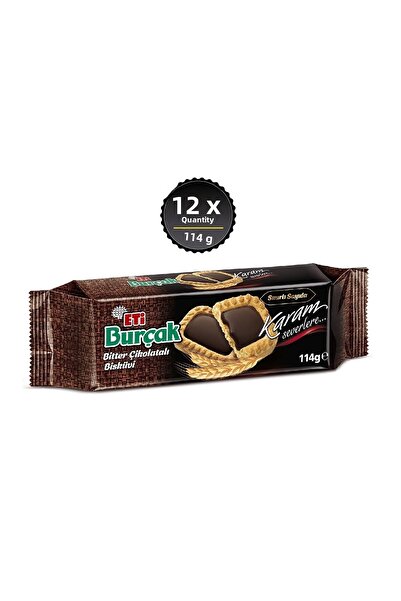 Eti Burçak dark chocolate oatmeal biscuits 114 g x 12 pieces
