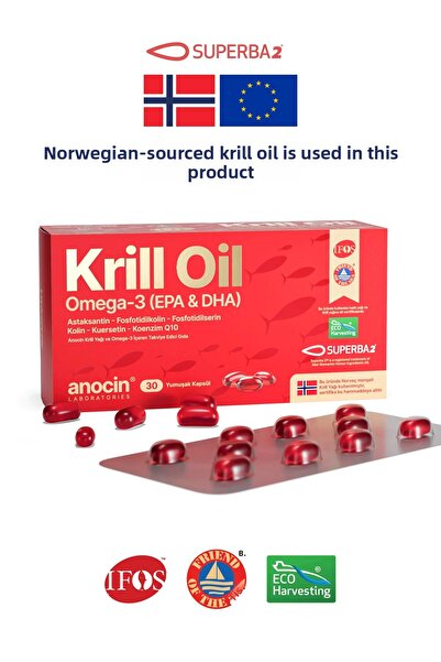 anocin Krill Oil (Norwegian-Origin Superba2®) + Omega-3 (EPA-DHA) Complex